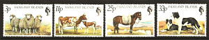 Фалкленды, 1981, Лошади, Собаки, Овцы, 4 марки